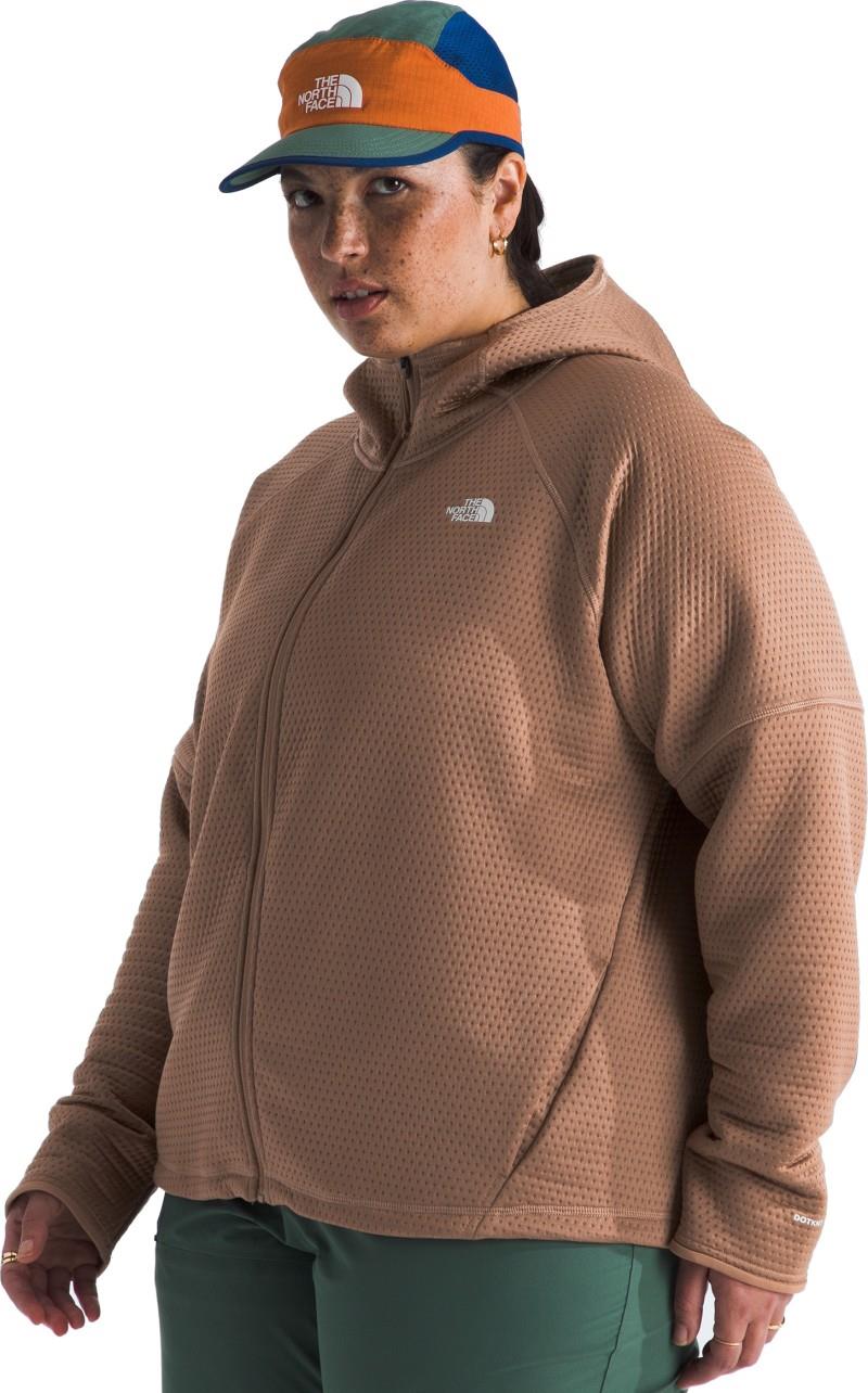Dotknit Thermal Full Zip Hoodie, Plus - Womens - latte 1