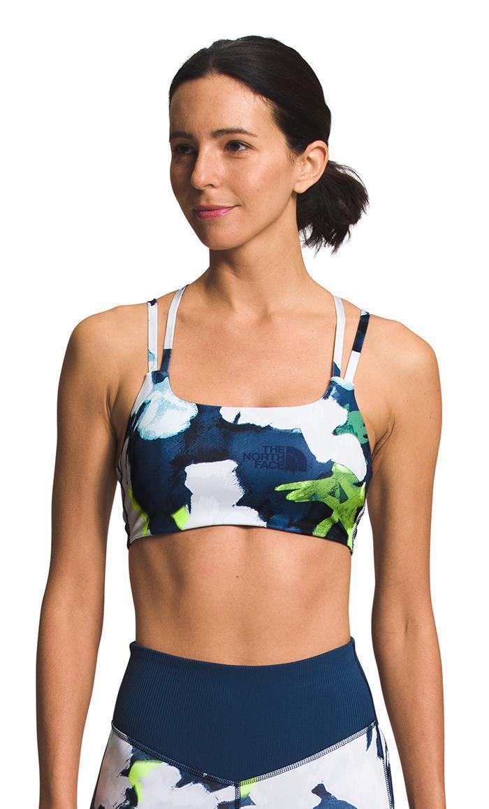 Dune Sky Strappy Bra - summit navy abstract floral print 1