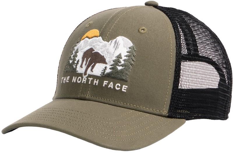 Embroidered Mudder Trucker - caraway seed / bear graphic 1