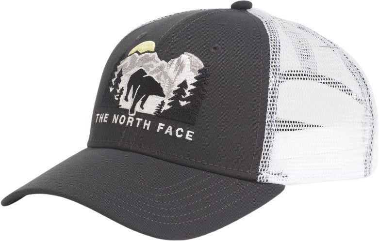 Embroidered Mudder Trucker - tnf white / asphalt grey / bear graphic 1