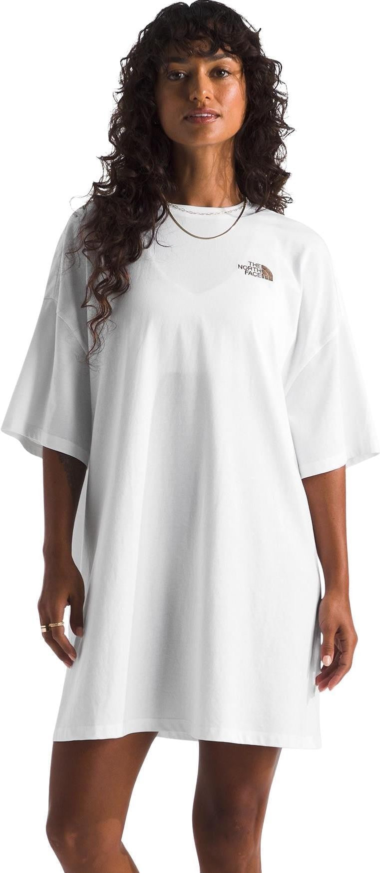 Essential Oversized SS Tee Dress - tnf white / latte 1