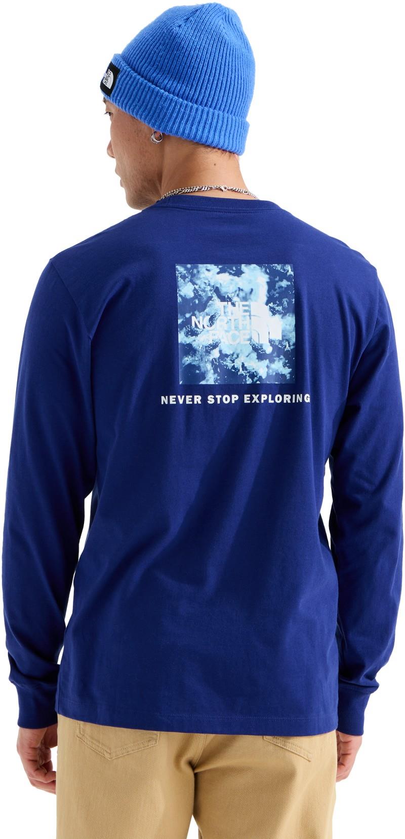 Evolution Granitic Rock Print LS Tee - Mens - bold blue 1