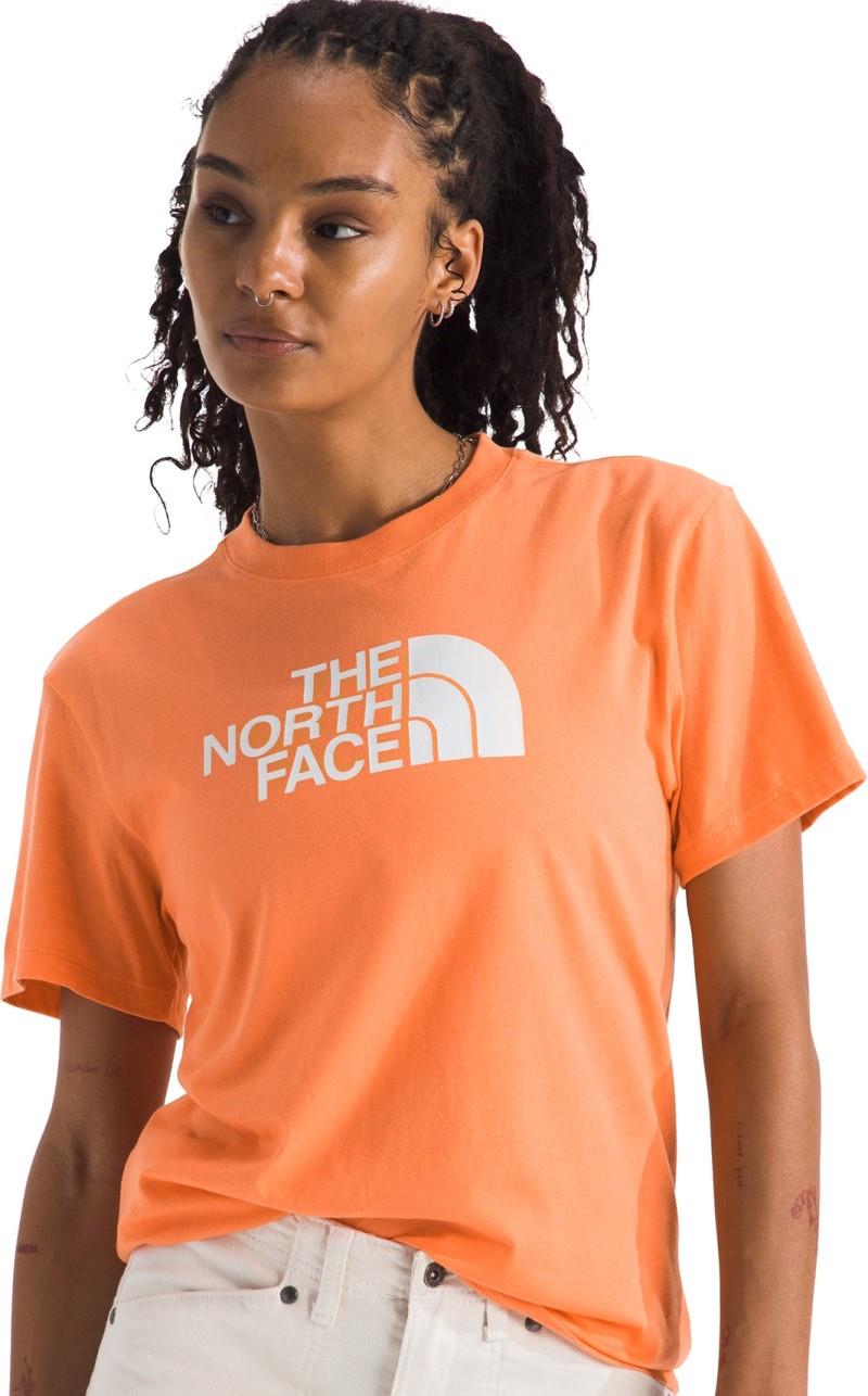 Evolution Half Dome SS Tee - Womens - papaya / tnf white 1