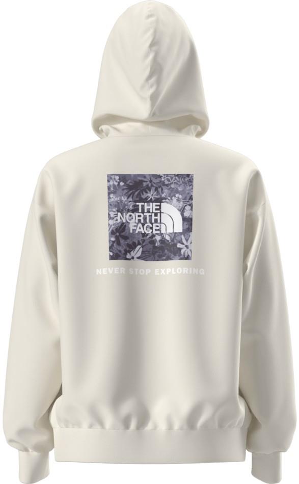 Evolution Moon Florals Print Oversized Hoodie - Womens - white dune 1