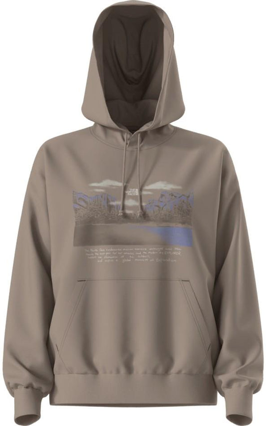 Evolution Mountain Oasis Oversize Hoodie - Womens - garnet 1