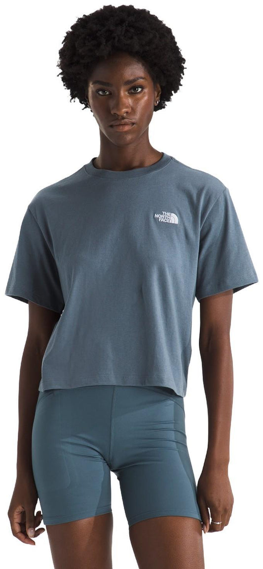 Evolution Simple Dome Crop SS Tee - Womens - granite grey 1