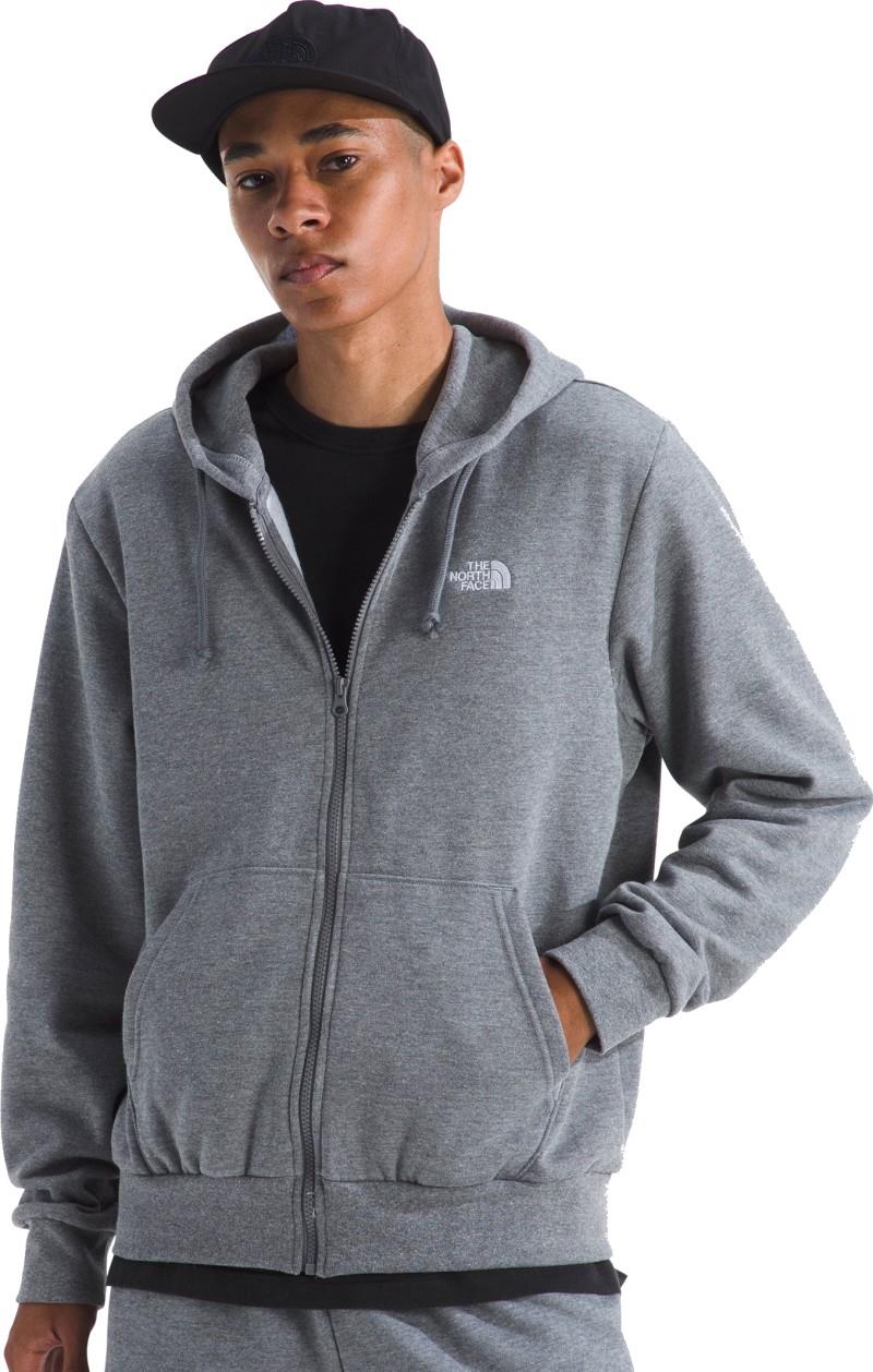 Evolution Simple Dome Full Zip Hoodie - Mens - tnf mid grey heather 1