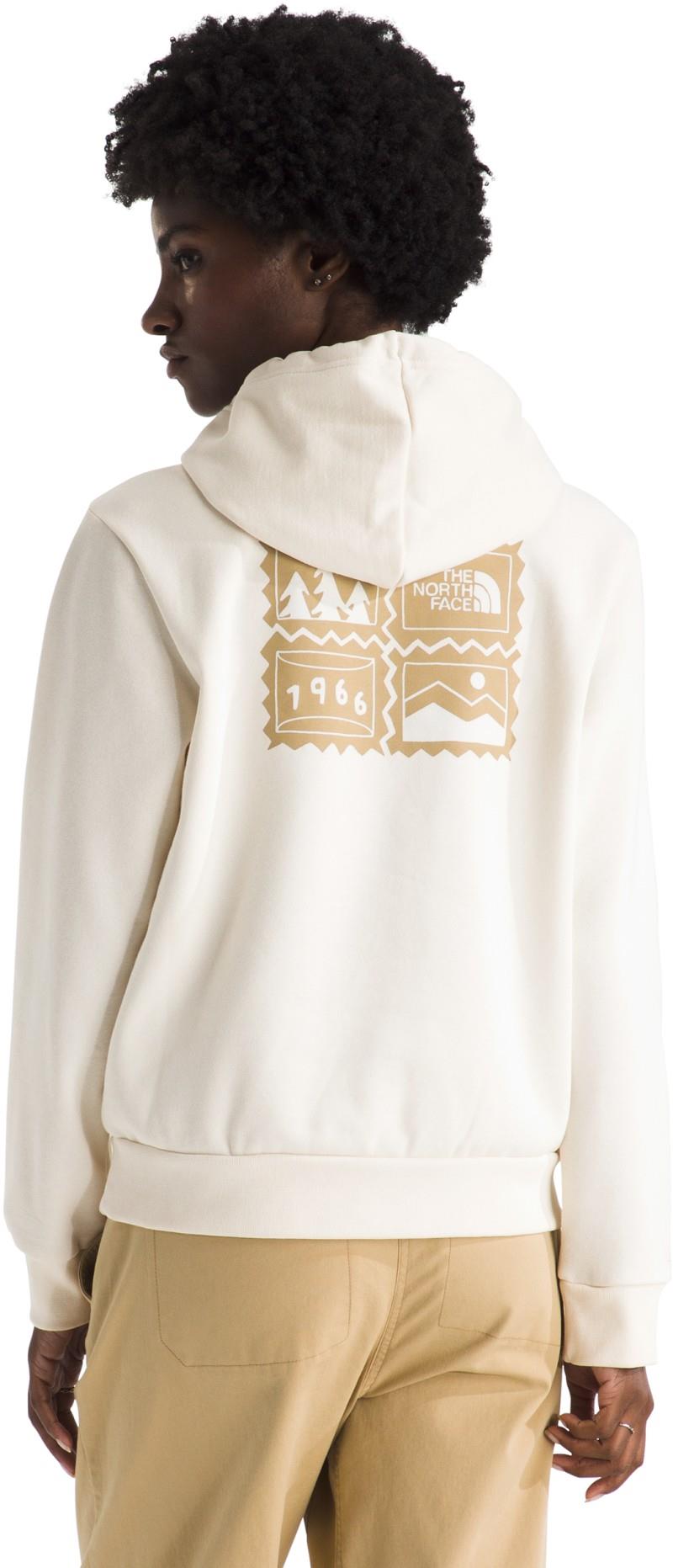 Exploring Stamps Hoodie - Womens - white dune 1