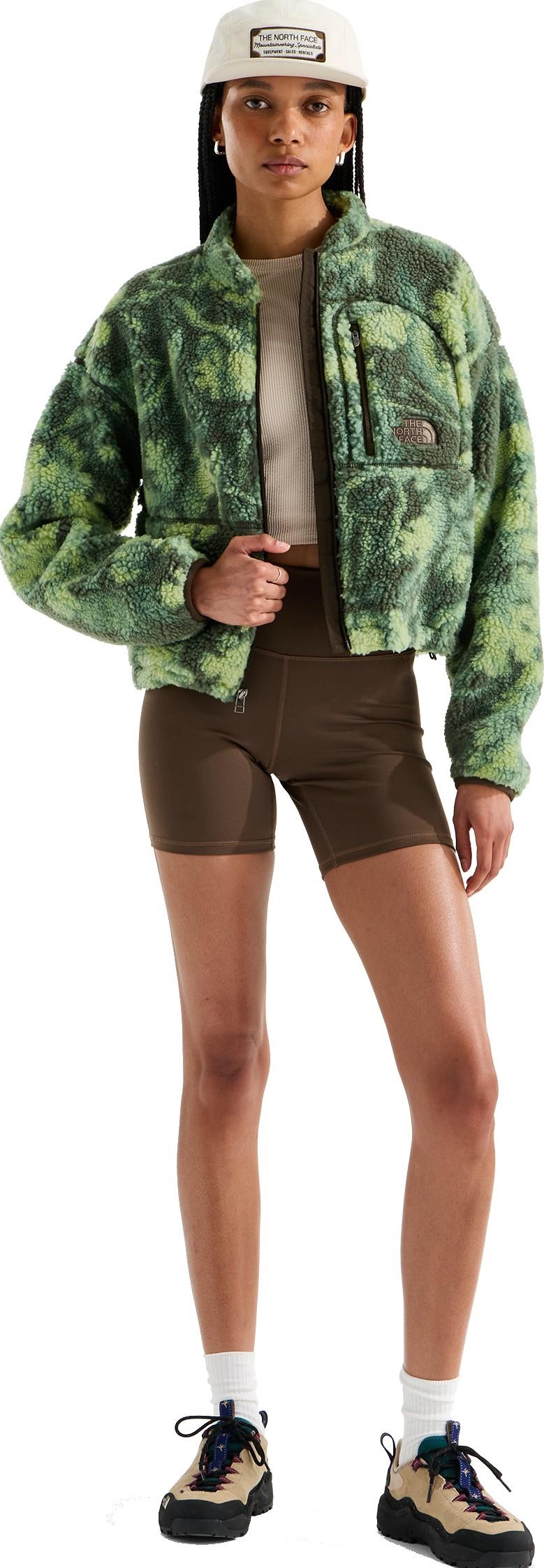 Extreme Pile 2 Full Zip Printed Jacket - Womens - woodland green yosemite oak print 1