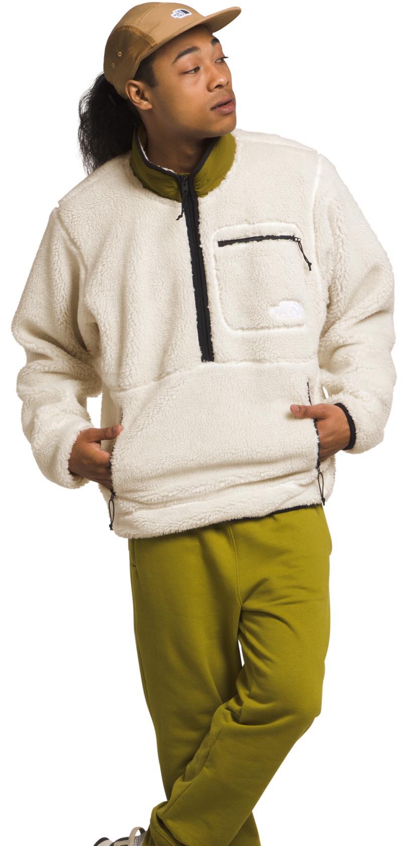 Extreme Pile Pullover - Mens - gardenia white / sulphur moss 1