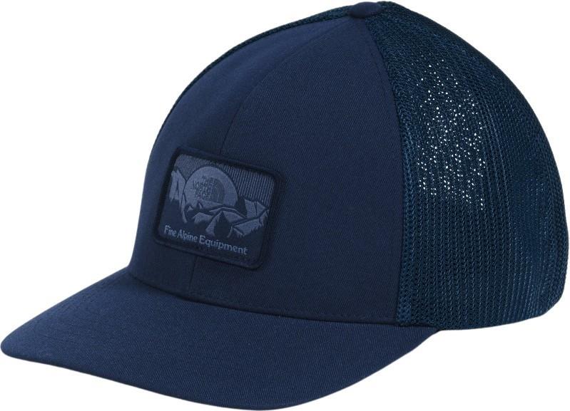 Fitted Truckee Trucker - summit navy / shady blue / mountainscape patch 1