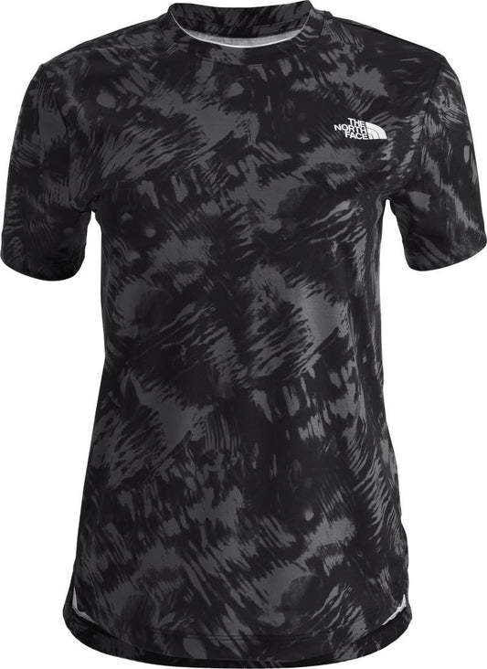 Flex SS Tee AOP - Womens - tnf black waterfall print 1