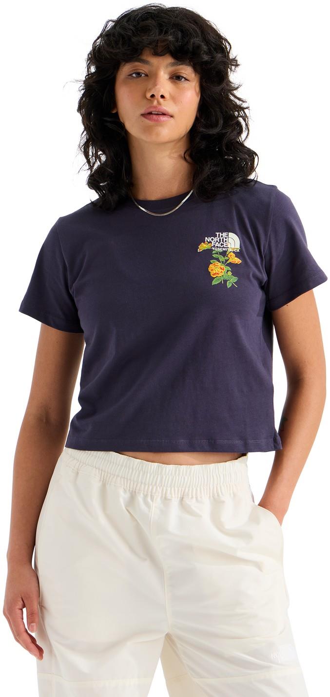 Flora Embro Graphic SS Tee - Womens - endless dusk 1