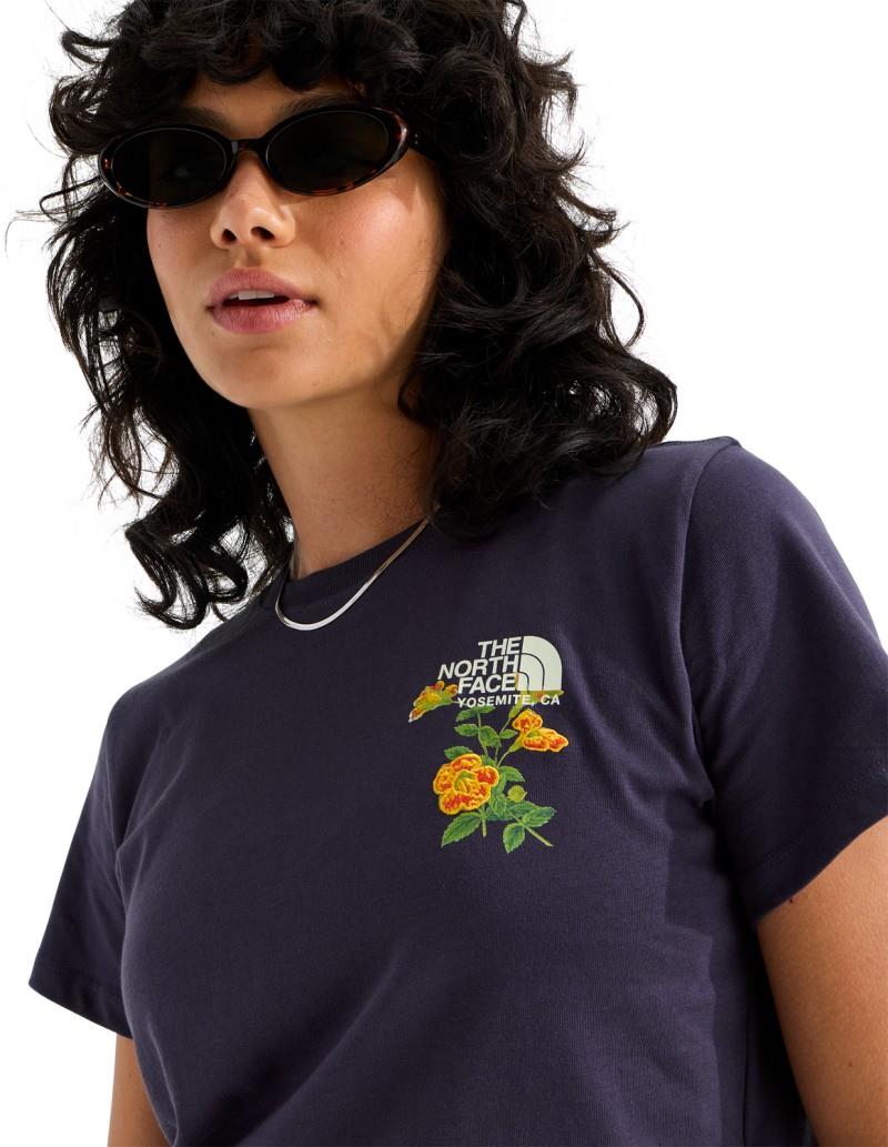 Flora Embro Graphic SS Tee - Womens - endless dusk 1