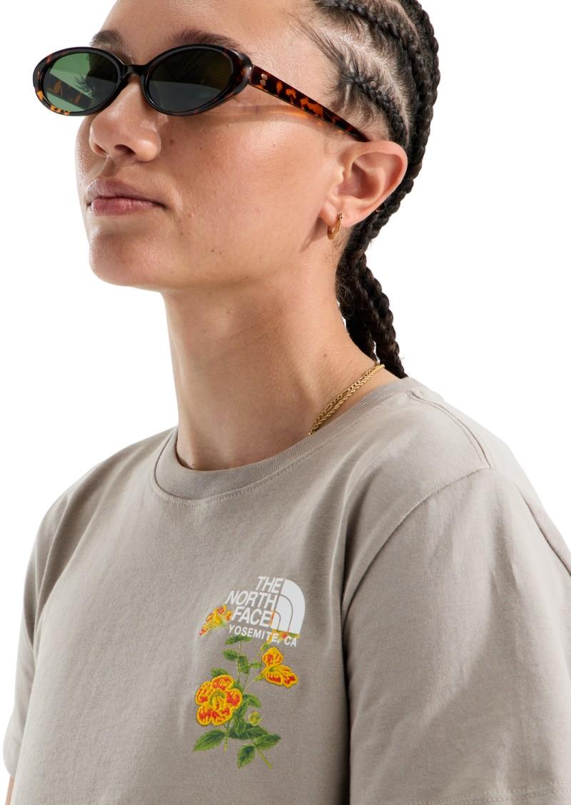 Flora Embro Graphic SS Tee - Womens - stone slab 1