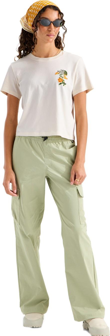 Flora Embro Graphic SS Tee - Womens - white dune 1