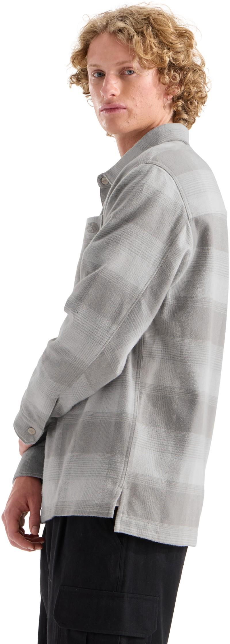 Forest Flannel LS Shacket - Mens - stone slab shadow plaid 1