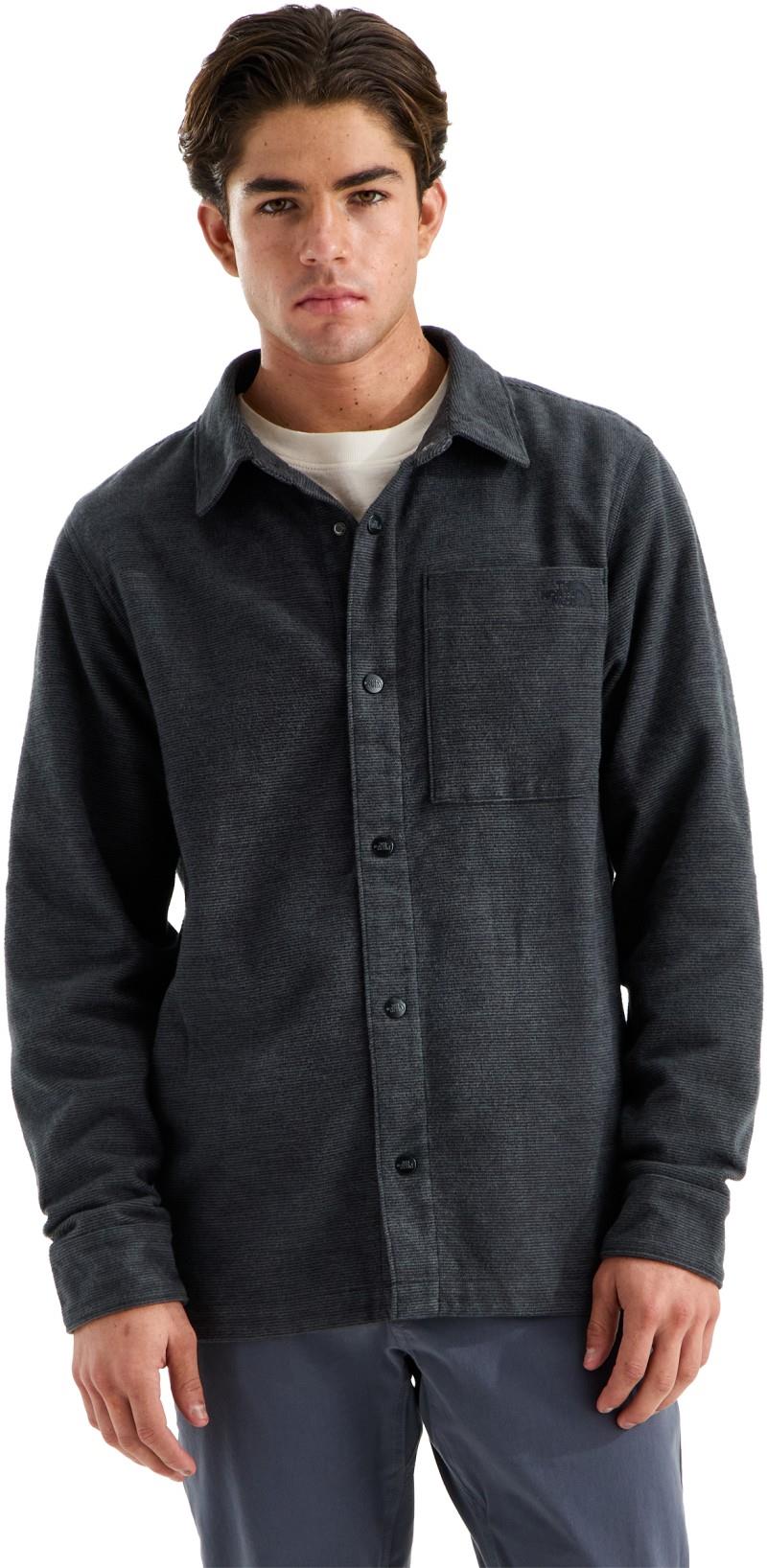 Forest Flannel LS Shacket - Mens - tnf black grain plaid 1