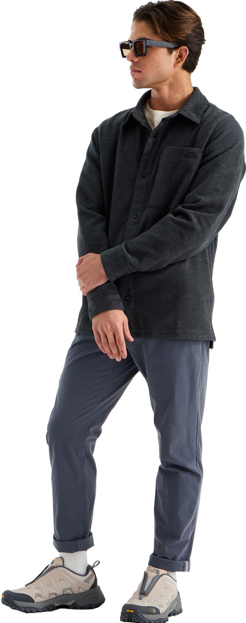 Forest Flannel LS Shacket - Mens - tnf black grain plaid 1
