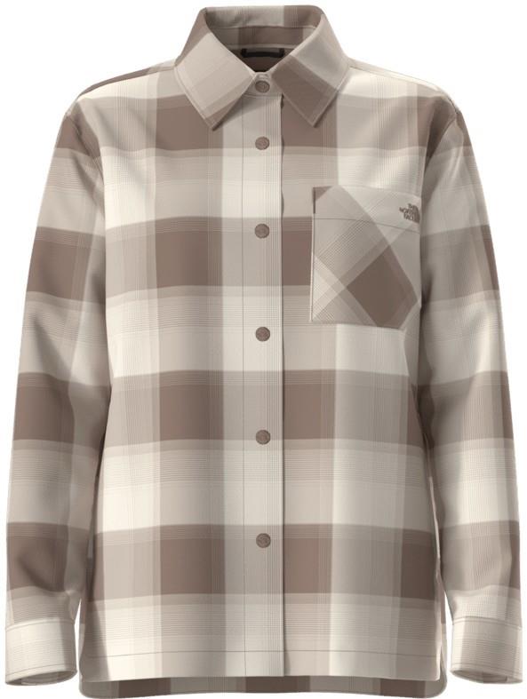 Forest Flannel LS Shacket - Womens - garnet shadow plaid 1