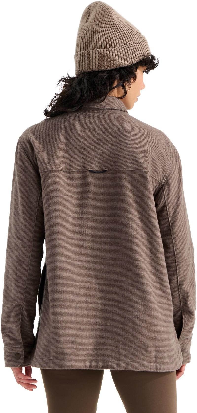 Forest Flannel LS Shacket - Womens - smokey brown grain plaid 1
