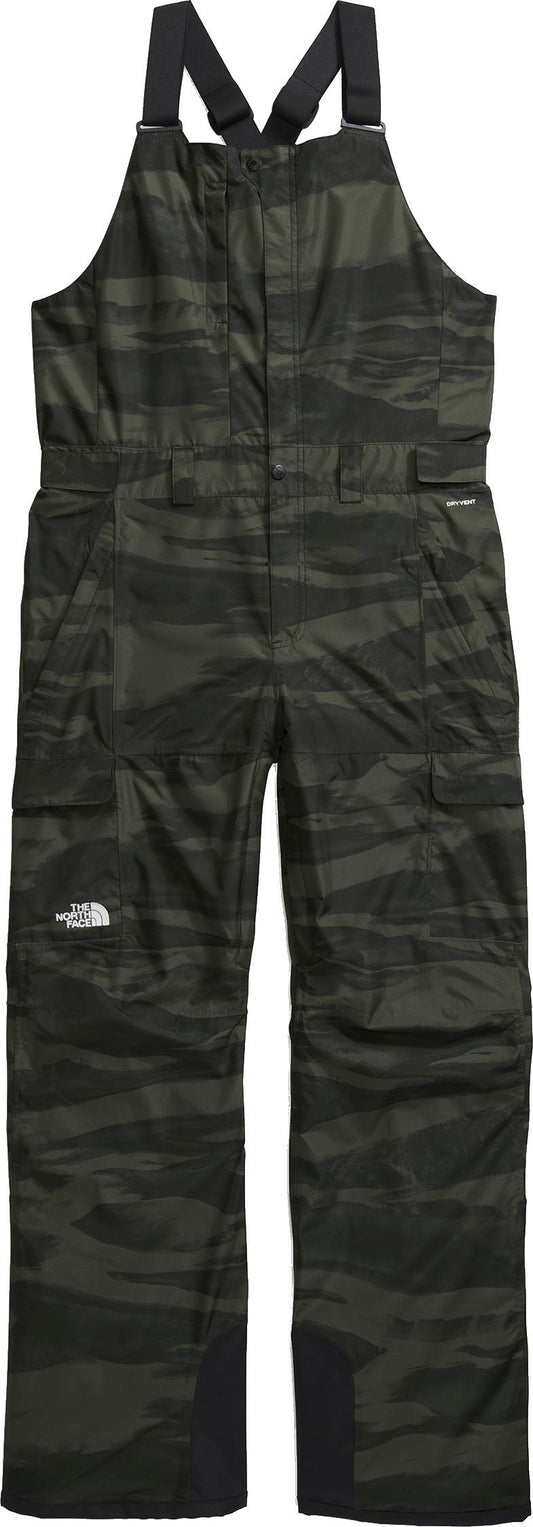 Freedom Printed Bibs, Short - Mens - new taupe green edge of light print 1
