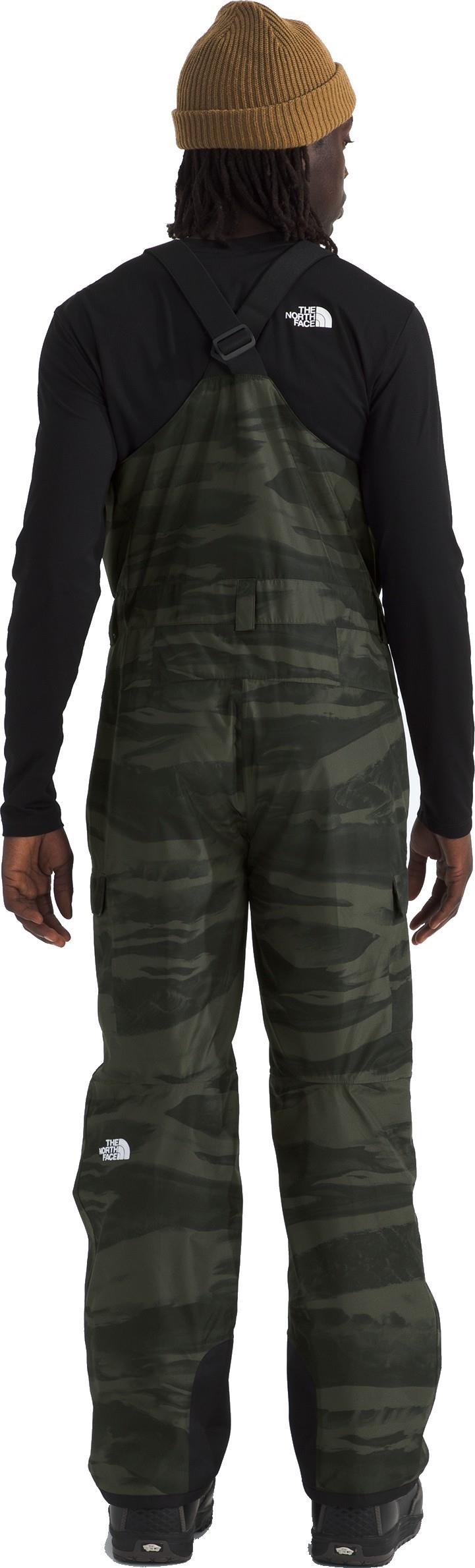 Freedom Printed Bibs, Short - Mens - new taupe green edge of light print 1