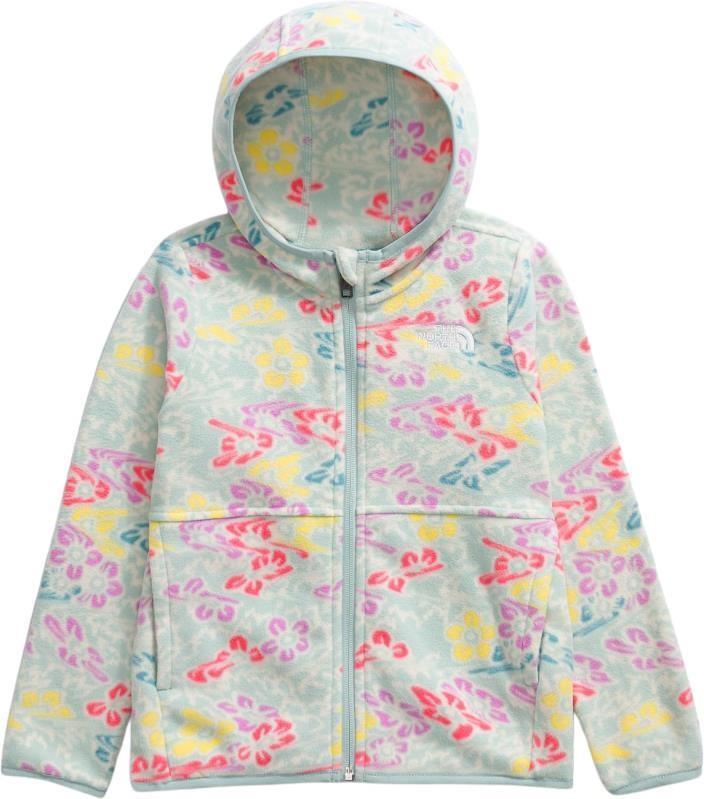 Glacier Full Zip Hoodie - Kids - muted pine folk floral tossed print 1