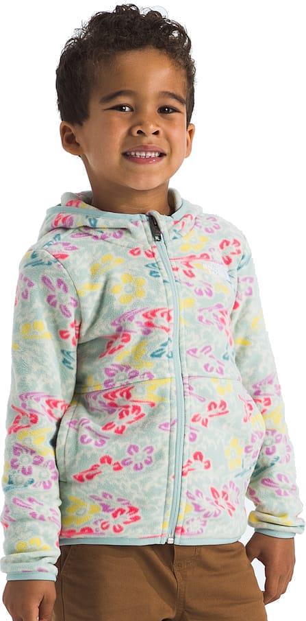 Glacier Full Zip Hoodie - Kids - muted pine folk floral tossed print 1