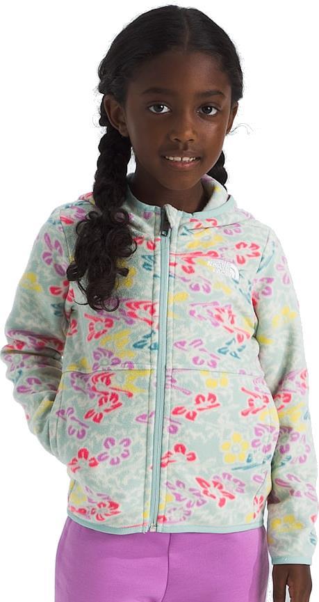 Glacier Full Zip Hoodie - Kids - muted pine folk floral tossed print 1