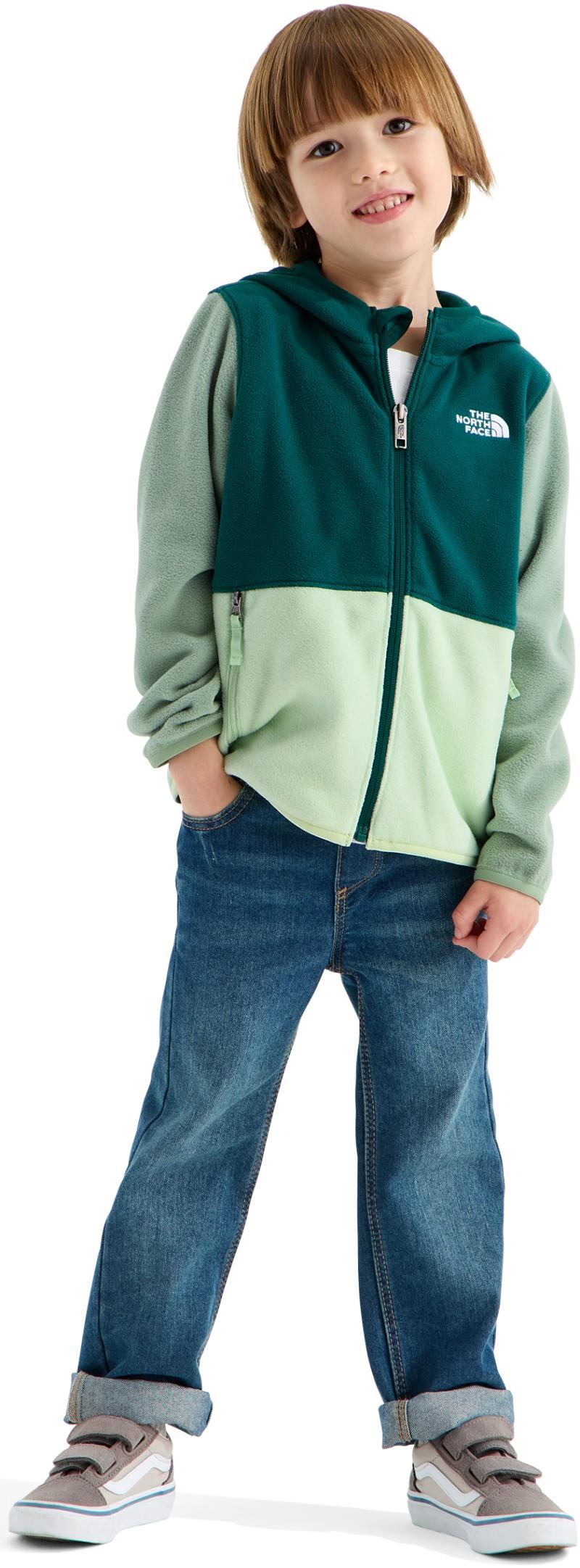 Glacier Full Zip Hoodie - Kids - pacific teal / calcified lime / slate moss 1