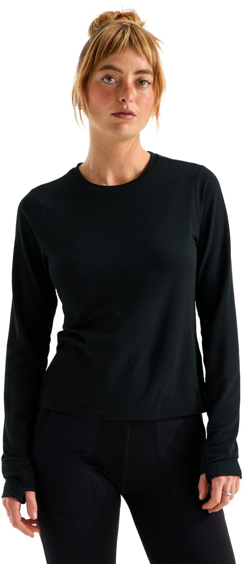Golden Ridge Ribbed LS Tee - Womens - tnf black 1