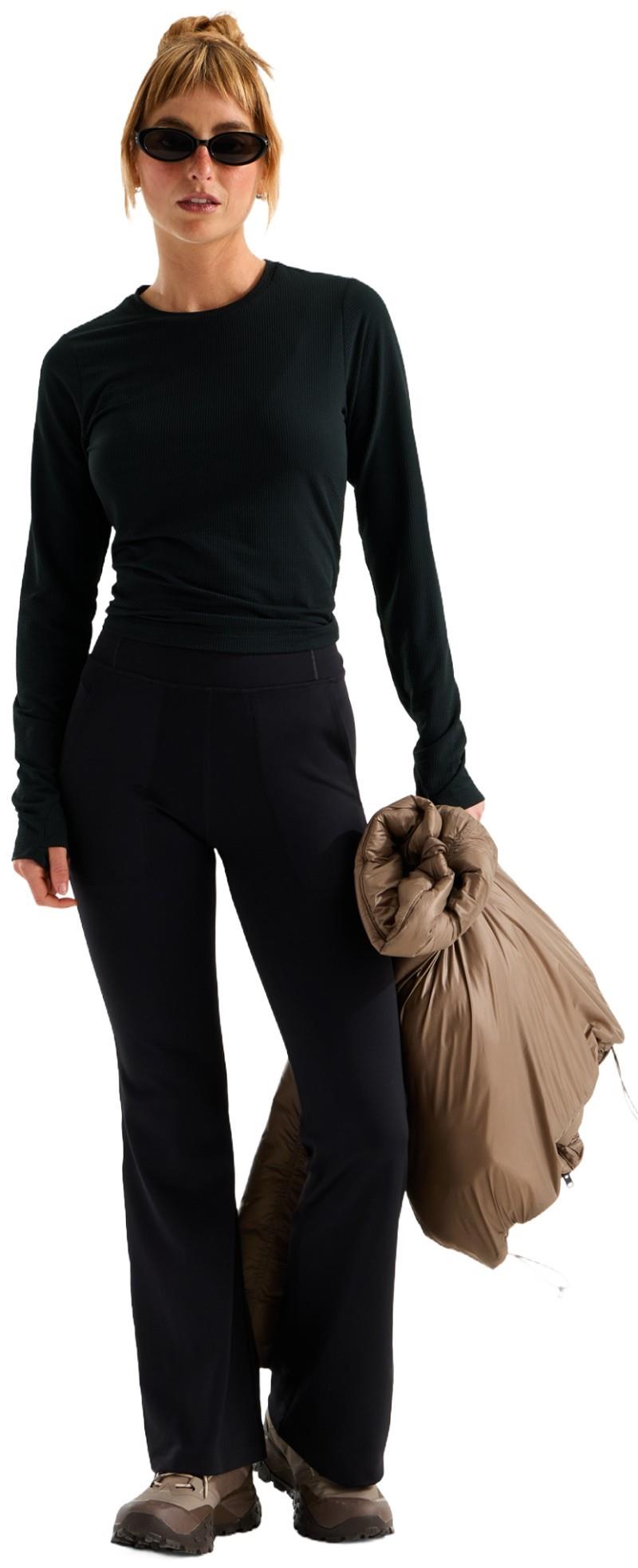 Golden Ridge Ribbed LS Tee - Womens - tnf black 1
