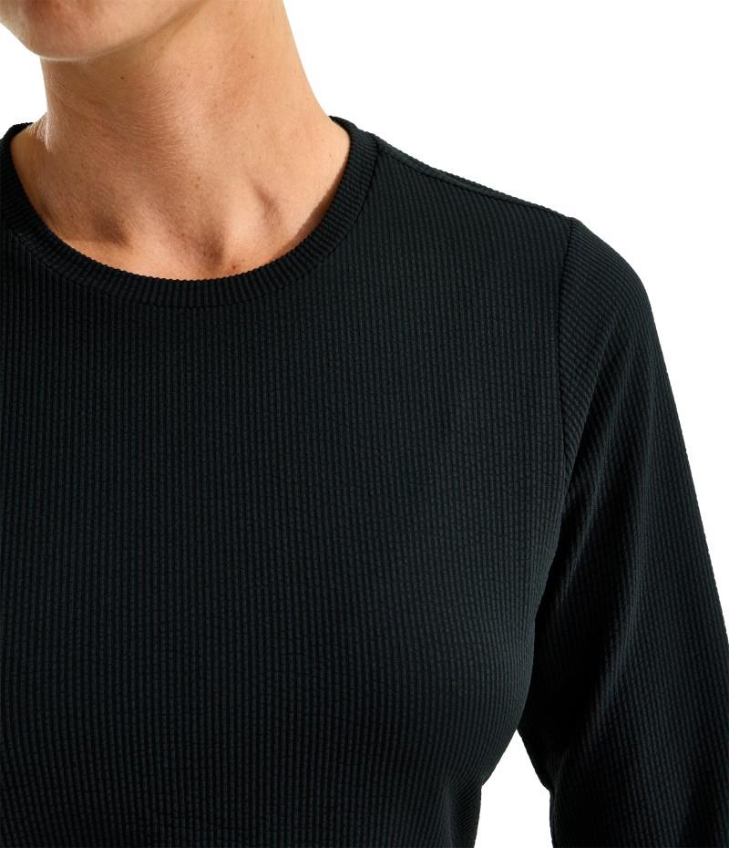 Golden Ridge Ribbed LS Tee - Womens - tnf black 1
