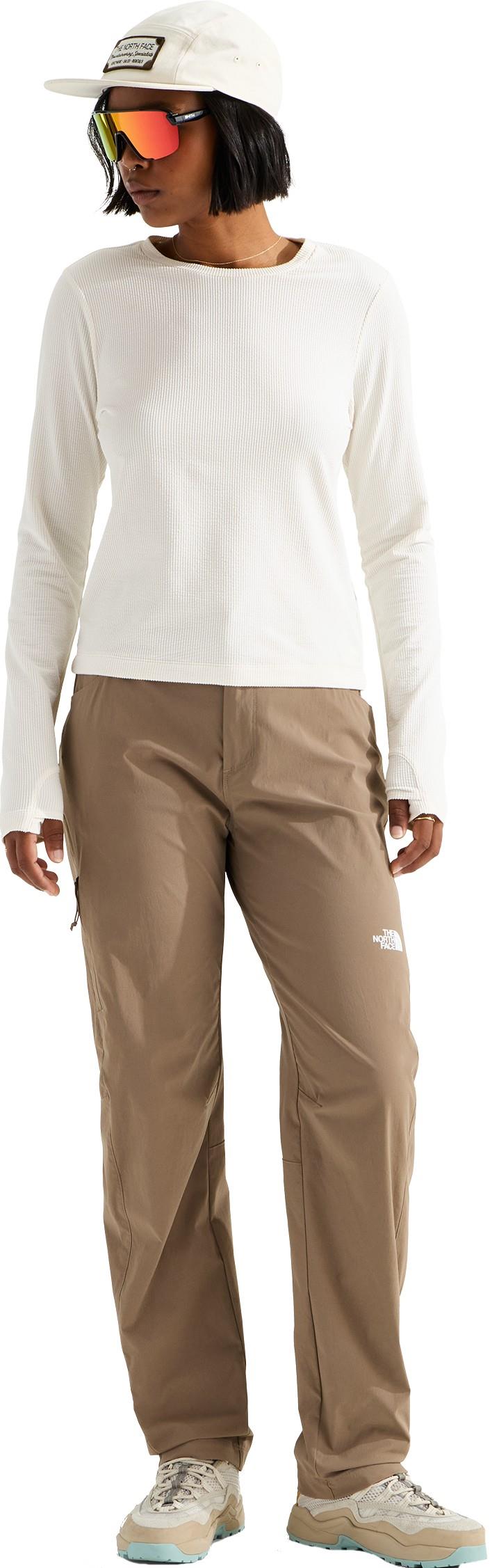 Golden Ridge Ribbed LS Tee - Womens - white dune 1