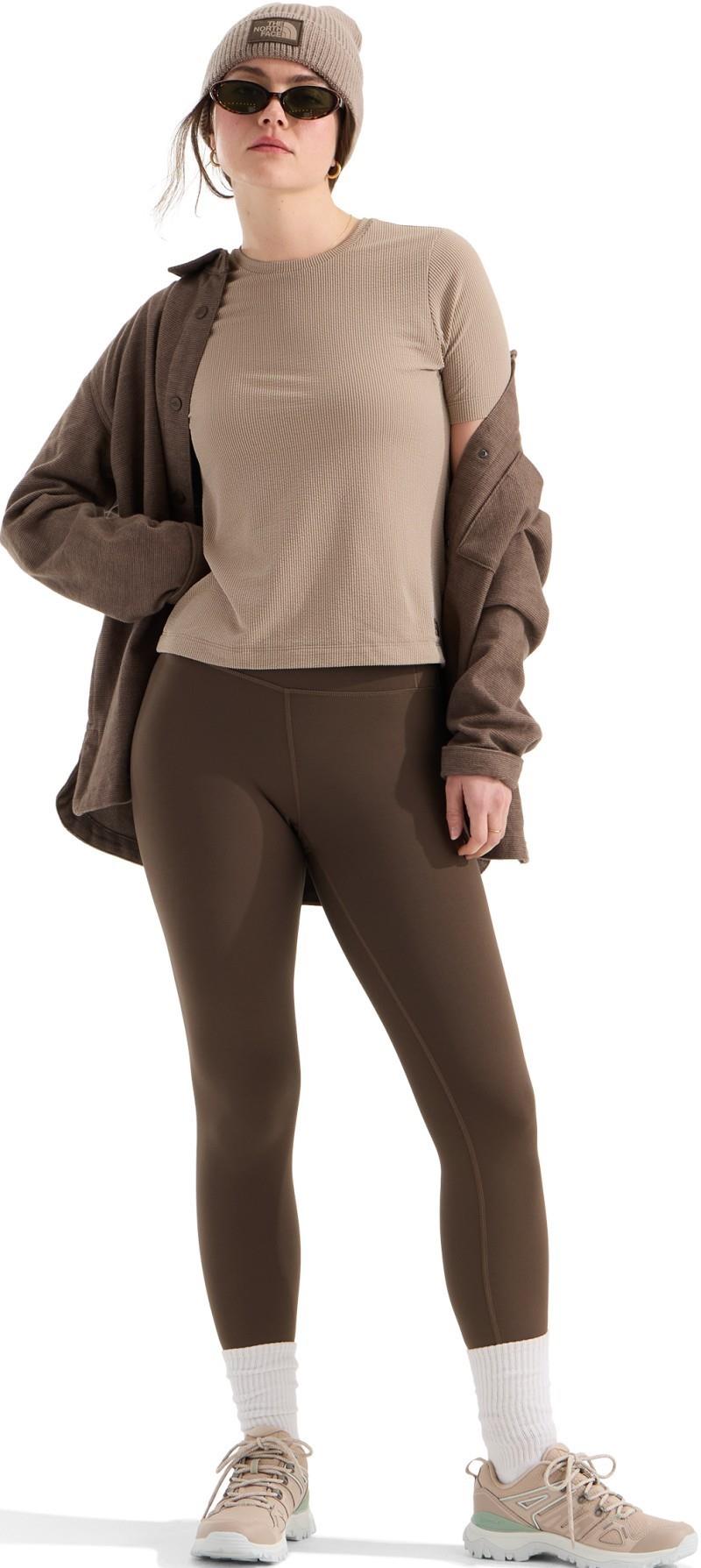 Golden Ridge Ribbed SS - Womens - garnet 1