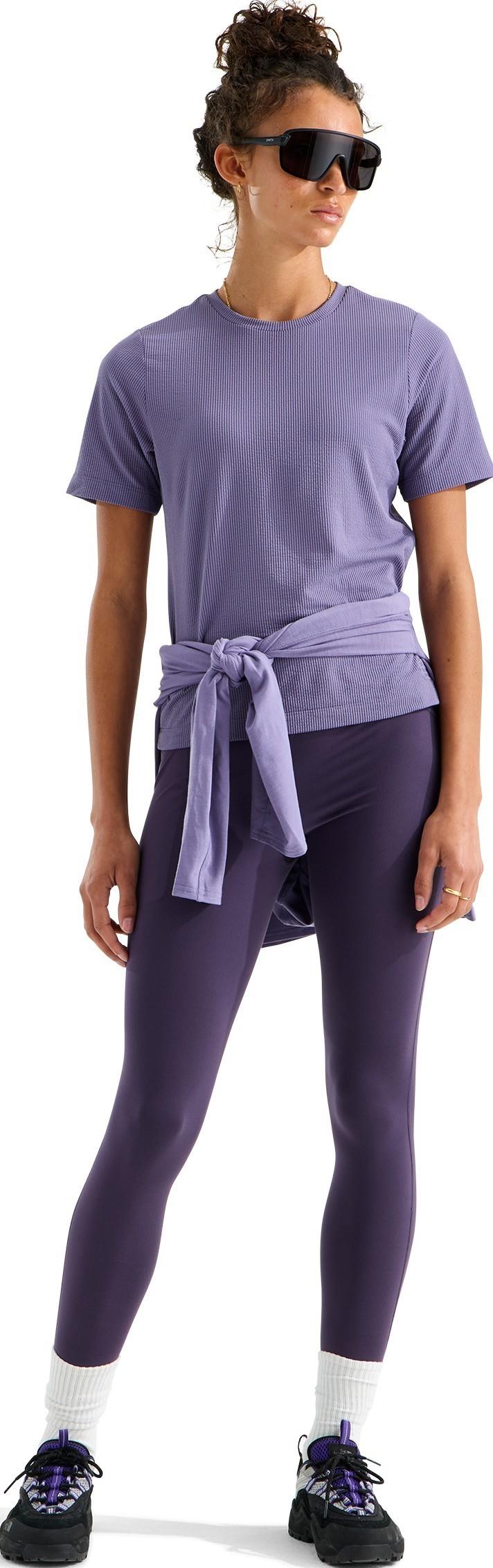 Golden Ridge Ribbed SS - Womens - grounded plum 1