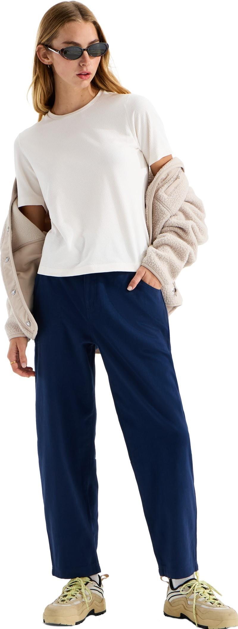 Golden Ridge Ribbed SS - Womens - white dune 1