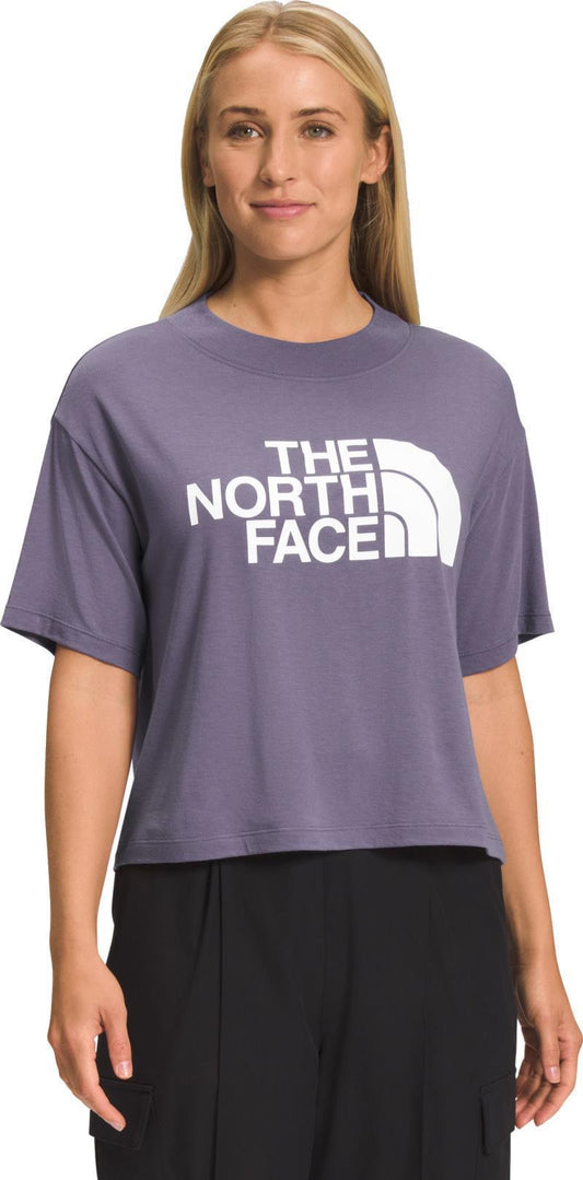 Half Dome Crop SS Tee - Womens - lunar slate / tnf white 1