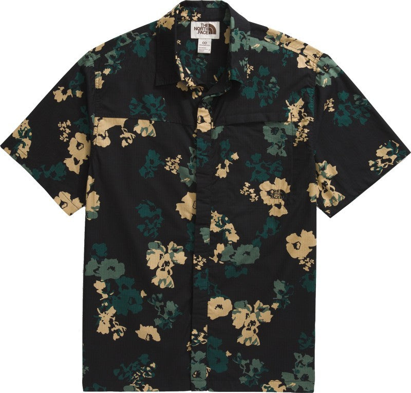 Heritage BD SS Shirt - Mens - duck green tnf flowers simple print 1