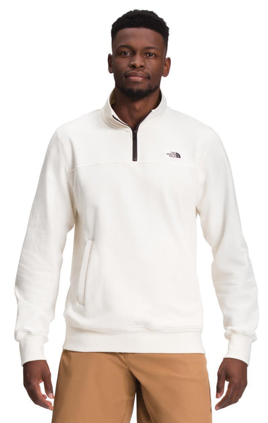 Heritage Patch 1/4 Zip - Mens - Gardenia White 1