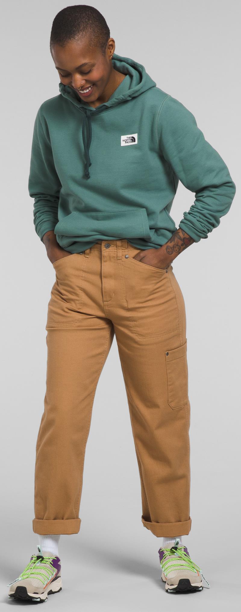 Heritage Patch Pullover Hoodie - Womens - Dark Sage 3