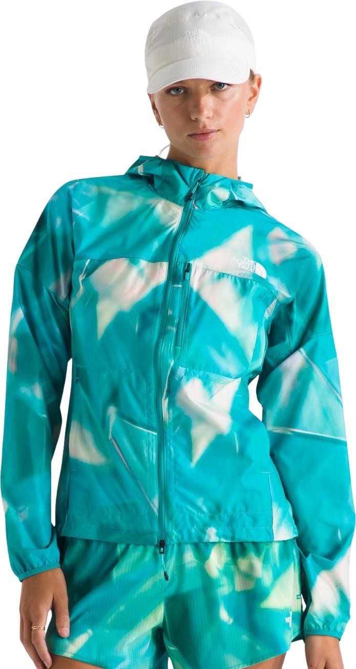 Higher Run Wind Jacket - Womens - galactic blue prisms print 1