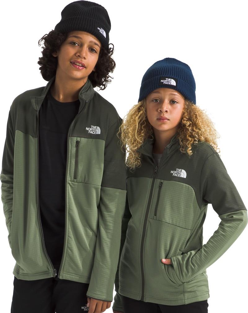 Hike Midlayer Full Zip - Teen - bark mist / new taupe green 1