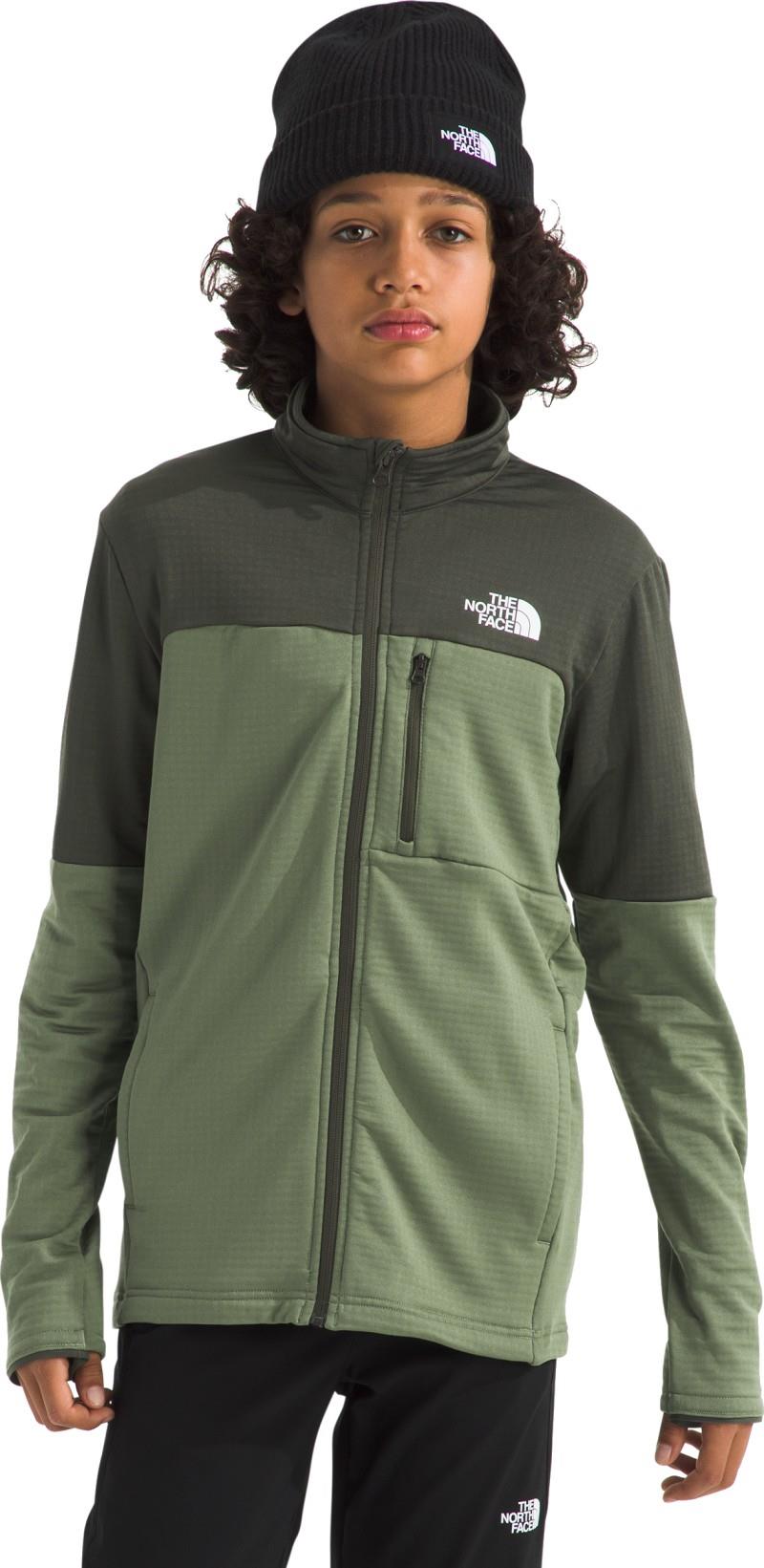 Hike Midlayer Full Zip - Teen - bark mist / new taupe green 1