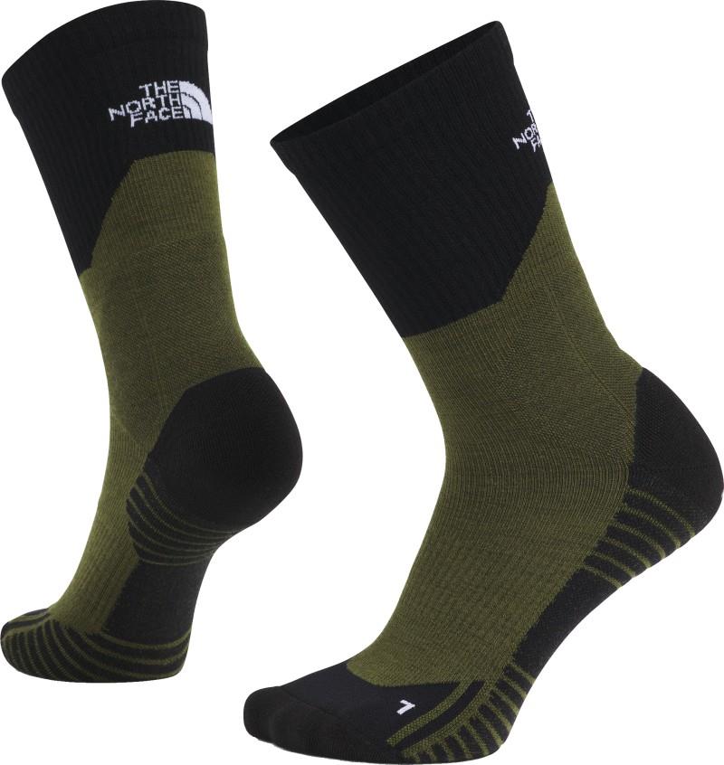 Hiking Crew Socks - bark mist / woodland green / tnf black 1