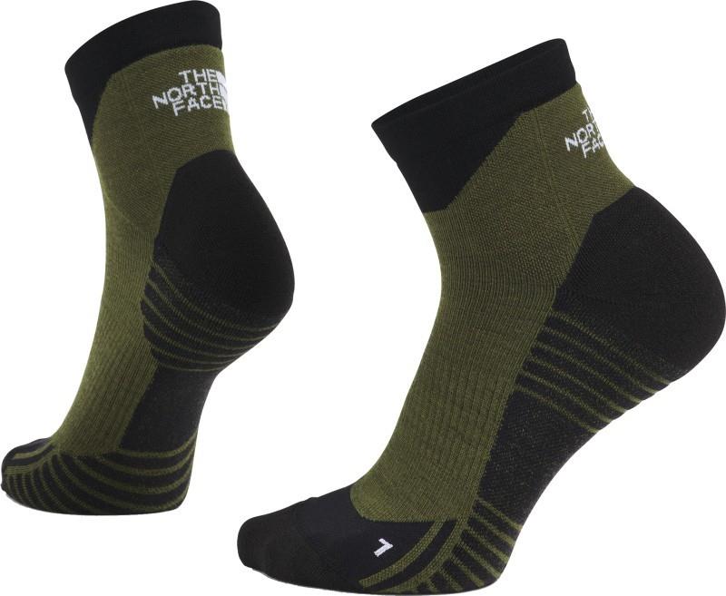 Hiking Quarter Socks - bark mist / woodland green / tnf black 1