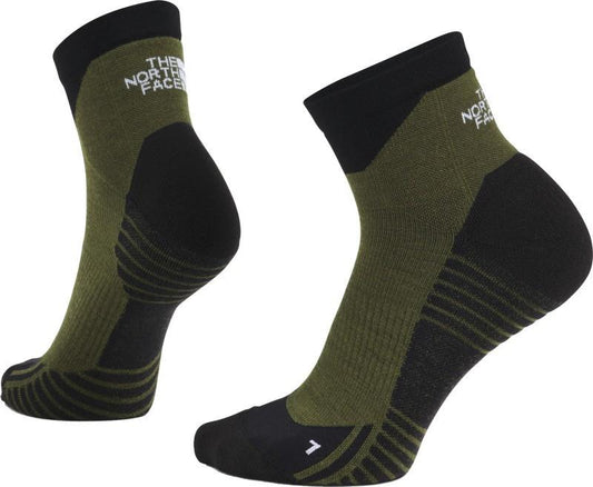 Hiking Quarter Socks - bark mist / woodland green / tnf black 1