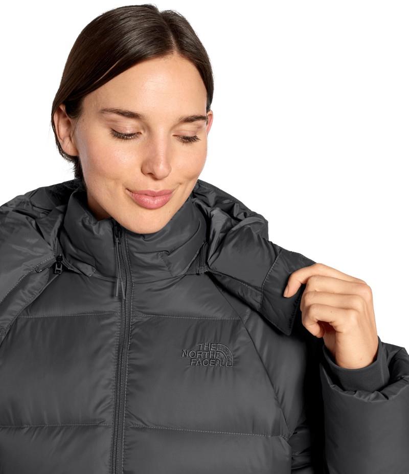 Hydrenalite City Long Down Hooded Parka - Womens - anthracite grey 1
