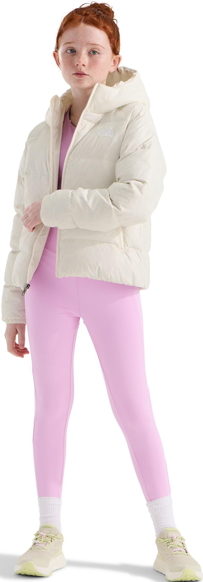 Hydrenalite Down Hooded Jacket - Girls - white dune 1